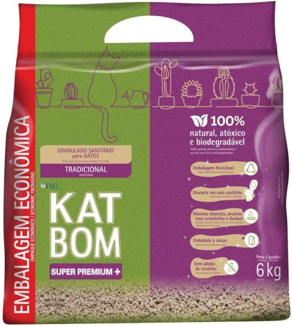 Granulado Sanitário KatBom Tradicional 6 Kg