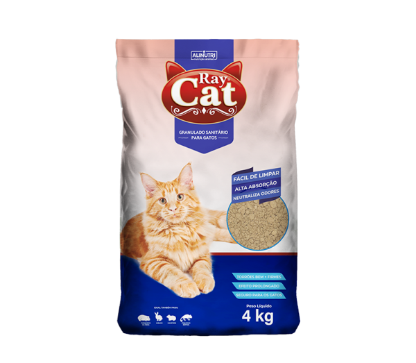 Granulado Sanitário Para Gatos Ray Cat 4 Kg
