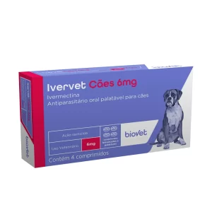 Antiparasitário Ivervet Cães 6mg Para Cães Até 30 Kg
